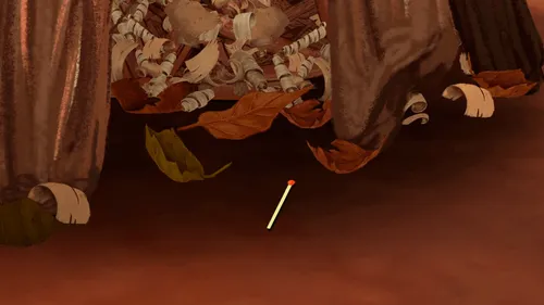 match next to kindling