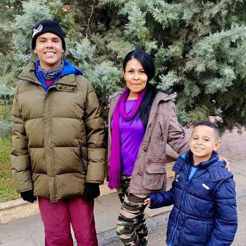 the author with her family