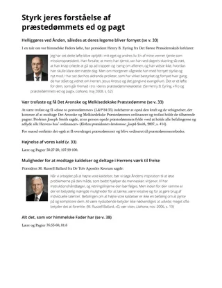 Styrk jeres forståelse af præstedømmets ed og pagt