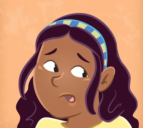 Closeup of Margo looking confused