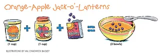Orange-Apple Jack-o’-Lanterns