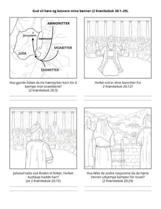 Aktivitetsside for Primær: Gud vil høre og besvare mine bønner