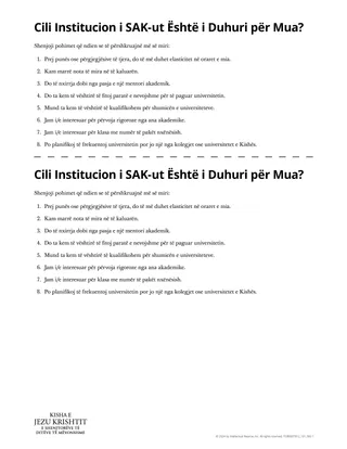 Cili Institucion i SAK-ut Është i Duhuri për Mua?