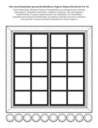 Peji yechiitwa chePuraimari: Ishe vanondiropafadza apo pandinobvisa chegumi