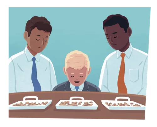 Image of young men blessing the sacrament