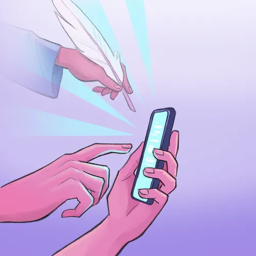 studying the Old Testament on a smartphone