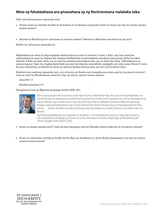 Mino ny fahalalahana ara-pivavahana sy ny fieritreretana malalaka isika