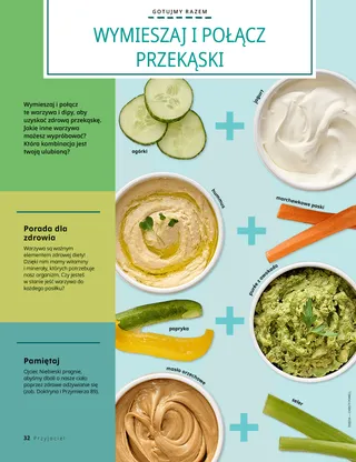 Strona PDF ze zdjęciami warzyw i dipów