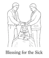 coloring page, blessing for the sick
