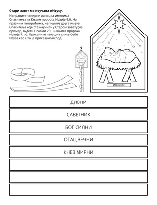 Страница активности за Школицу: Стари завет ме поучава о Исусу