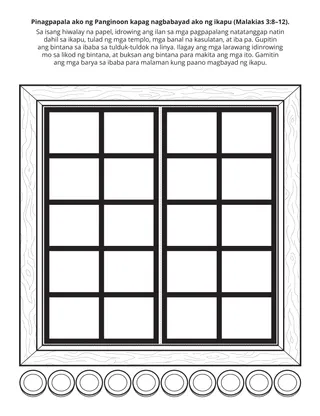 Pahina ng aktibidad para sa Primary: Pinagpapala ako ng Panginoon kapag nagbabayad ako ng ikapu
