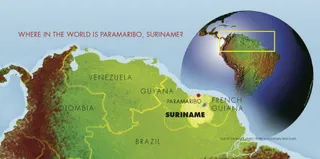 map of Suriname