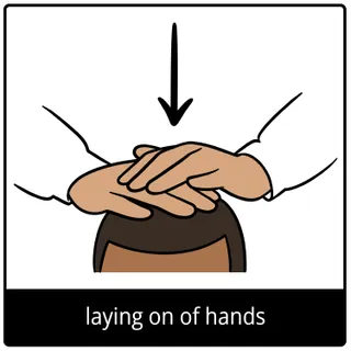 laying on of hands gospel symbol