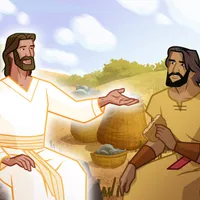 Jesus tells Peter to feed His lambs.