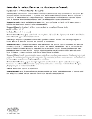 Extender la invitación a ser bautizado y confirmado