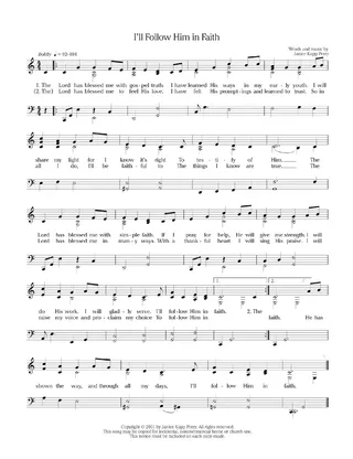 Music, I’ll Follow Him in Faith