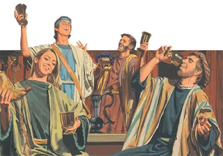 The son spent all the money he got from his father