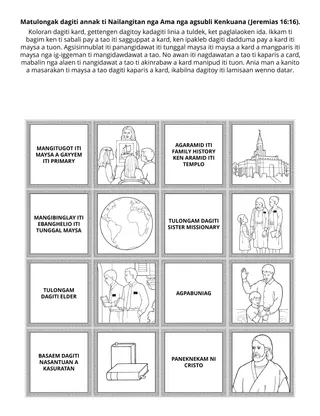 panid ti aktibidad iti Primary: Matulongak dagiti annak ti Nailangitan nga Ama nga agsubli Kenkuana