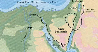 A possible route of the Exodus
