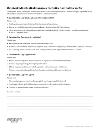 Óvintézkedések alkalmazása a technika használata során