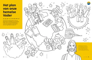 Kleurplaat (pdf) met aspecten van het heilsplan