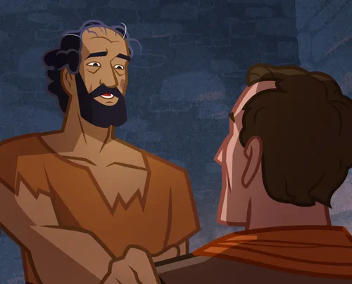 Paul tells the guard to believe in Jesus Christ.