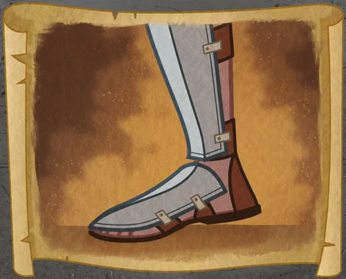 Armored shoes and leggings.