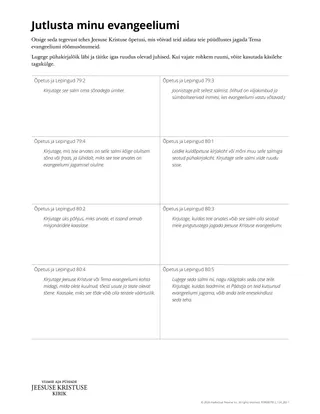 Jutlusta minu evangeeliumi