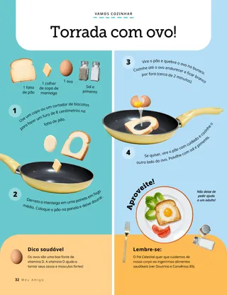 Página em PDF com ingredientes e material para fazer a receita