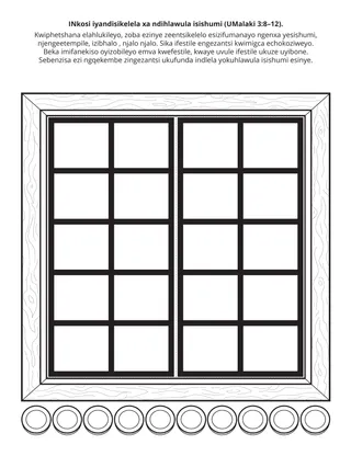 Iphepha lomsebenzi wokuqala: INkosi iyandisikelela xa ndibhatala isishumi