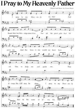 Music, I Pray to My Heavenly Father
