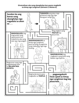 Pahina sang aktibidades sang Primary: Ang ebanghelyo nagatudlo sa akon kon paano magbalik sa Amay nga Langitnon