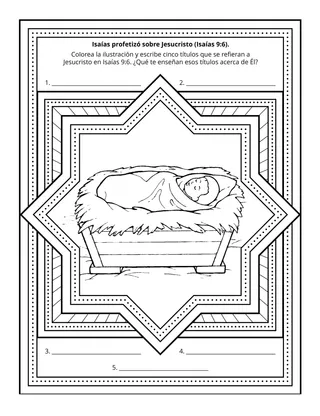 Hoja de actividades de la Primaria: Isaías profetizó sobre Jesucristo