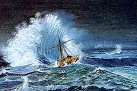 The ship almost sinks