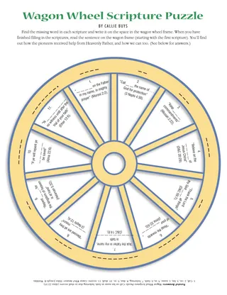 Wagon Wheel Scripture Puzzle