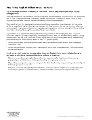 handout na Ang Ating Pagkatao at Tadhana