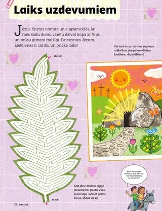 Lapa PDF formātā ar Lieldienu uzdevumiem