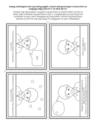 Pahina ng aktibidad para sa Primary: Kapag gumagawa ako ng maling pagpili, matutulungan ako ni Jesus na magbago