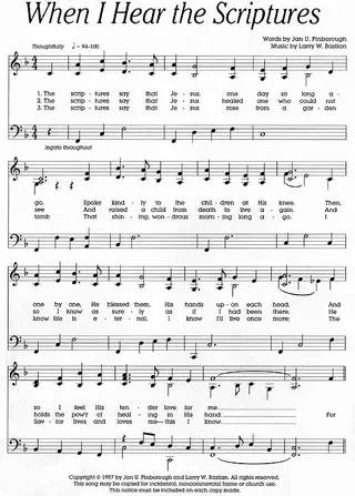 Music, When I Hear the Scriptures