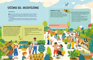 stránka PDF s ilustrací lidí na venkovním trhu s rostlinami