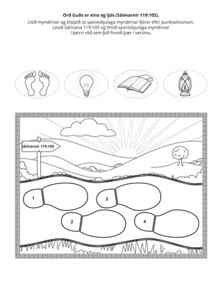 Verkefnasíða Barnafélagsins: Orð Guðs er eins og ljós