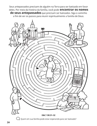 página 24 do livro de colorir Reunir a Família de Deus