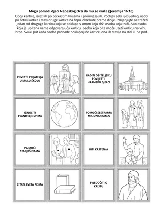 stranica aktivnosti za Malu školu: mogu pomoći djeci Nebeskog Oca da mu se vrate