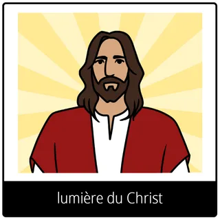 Pictogramme de l’Évangile « lumière du Christ »