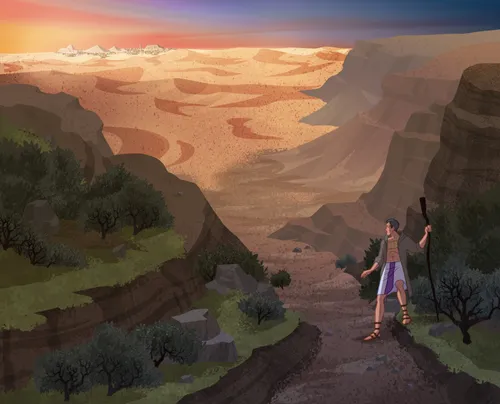 Moisés solo en el desierto