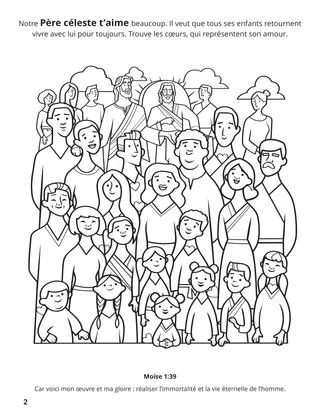 page 2 de l’album de coloriage Rassembler la famille de Dieu