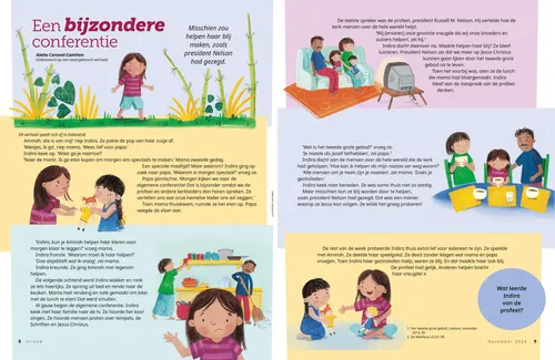 Pdf van een meisje dat met haar familie naar de algemene conferentie kijkt en tijd met hen doorbrengt