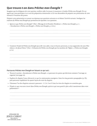 Que trouve-t-on dans Prêchez mon Évangile ?