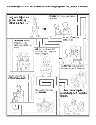 Peij in m̧akūtkūt an Būraimere: Gospel in ej katakin eō ekōjkan aō jepļaak ippān Jemedwōj Ilan̄