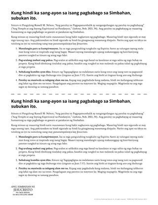 Handout: Kung hindi kayo sang-ayon sa isang pagbabago sa Simbahan, subukan ito.